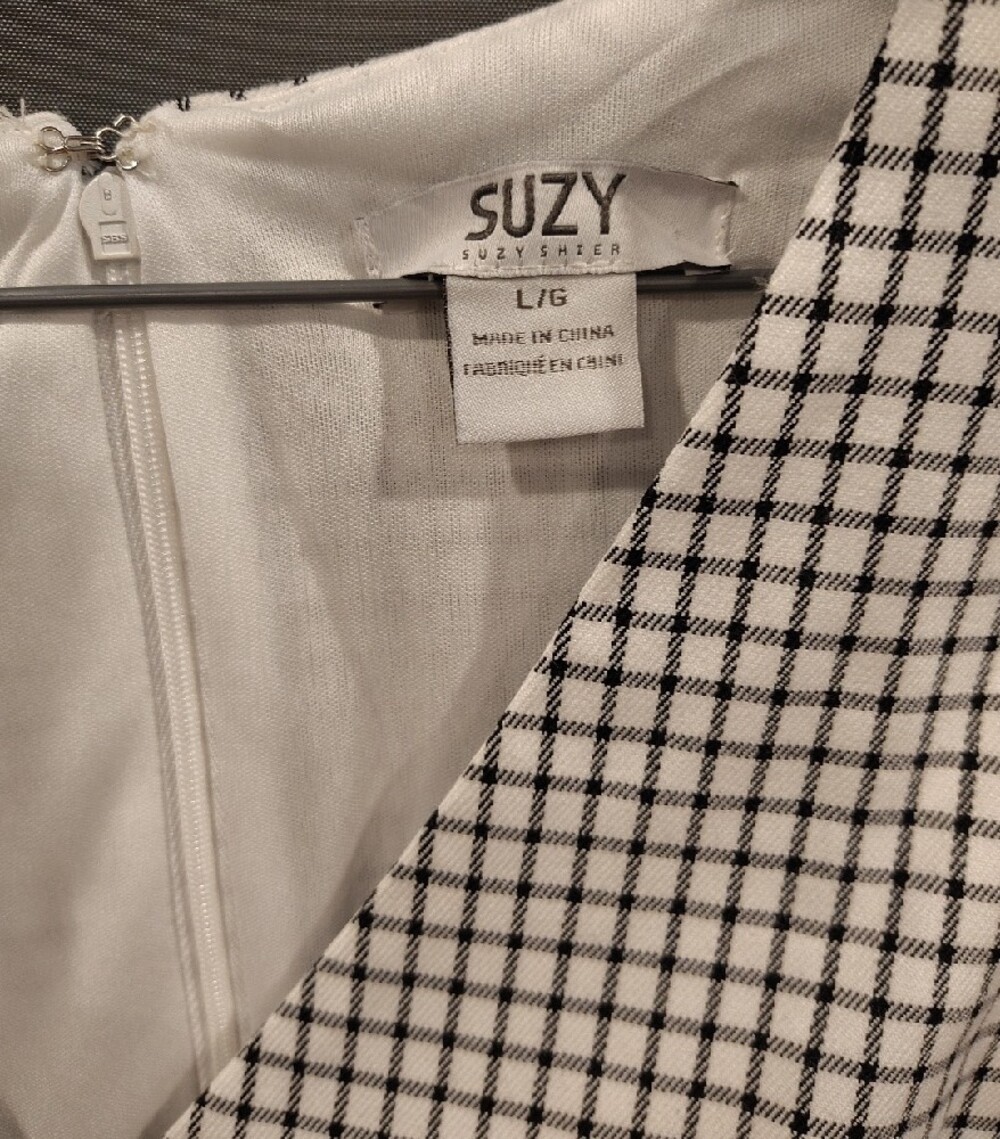 🔥2 For 39$🔥 2 In 1,Suzy Shier Checked Pleated Skirt Set with Sleeveless Vest - Picture 2 of 5